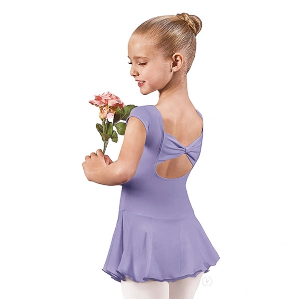 44285 Bow Back Cap Sleeve Dance Dress
