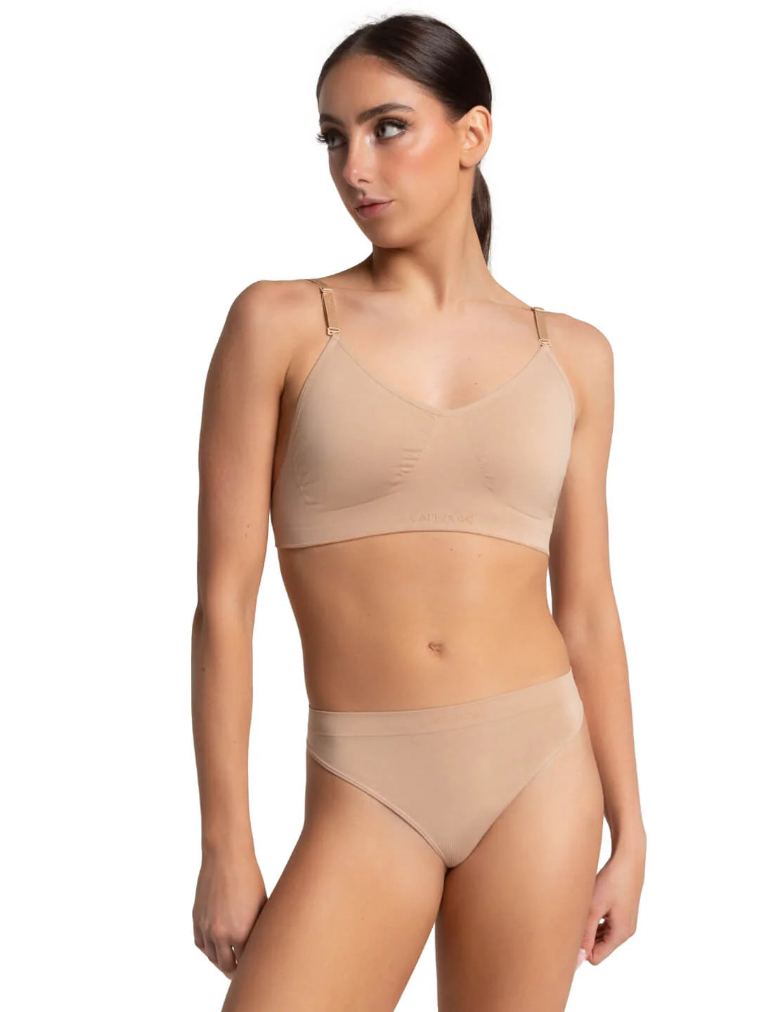 3683 Seamless Clear-Back Bra