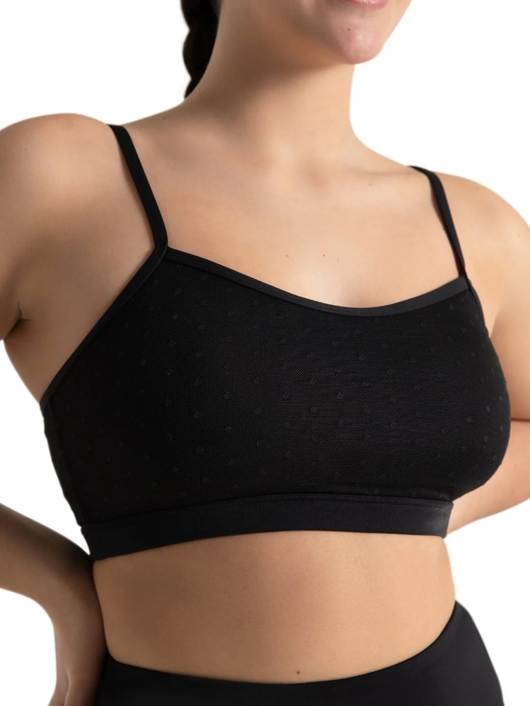 12006W Mesh Overlay Bra Tek Top
